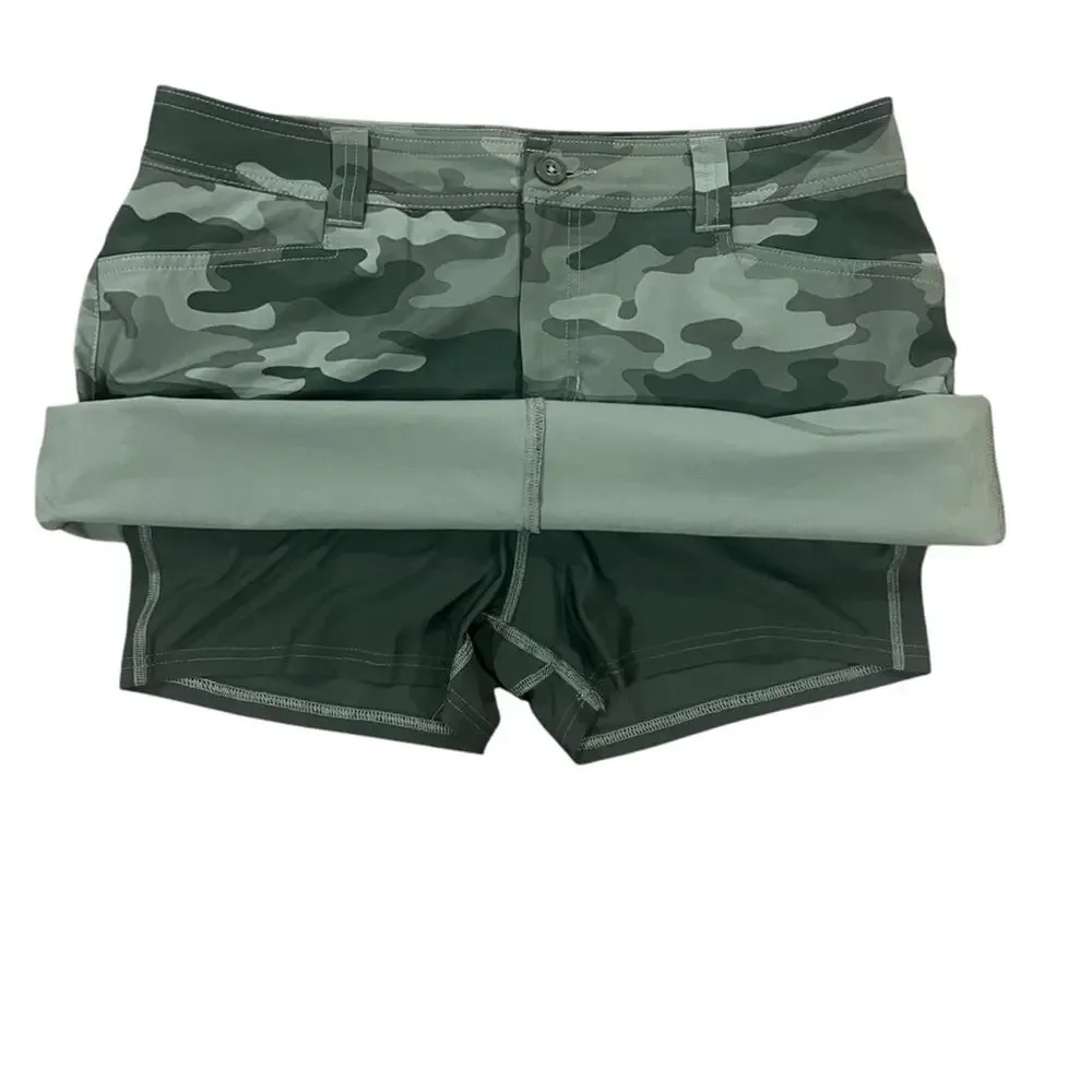 Eddie Bauer Mini Skort Womens Size 10 Green Camouflage Adventurer 2.0 HIking
